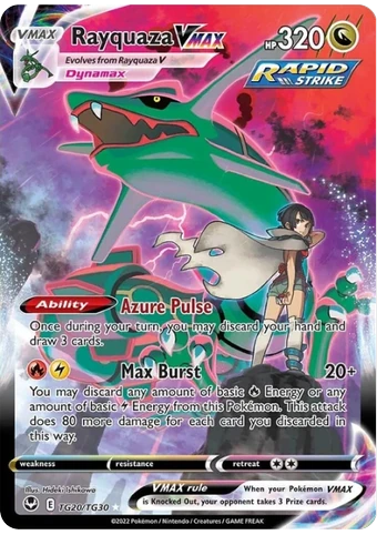 A chase card pulled from a MyPrize Pokémon Premier pack